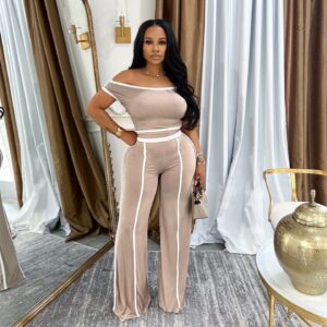 Home fashionable top and pant set